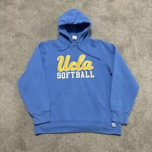 VINTAGE UCLA Bruins Softball Russell Athletic Sweatshirt Blue Hoodie Size L